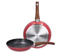 Tognana, Rose Salt, Lot de 2 poêles 24/28 cm, aluminium rose