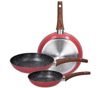 Tognana, Rose Salt, Lot de 3 poêles 20/24/28 cm, aluminium, rose