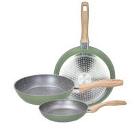 Tognana Sage Stone Lot de 3 poêles 20/24/28 cm Aluminium forgé Vert
