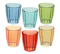 Tognana Siviglia, boîte de 6 verres 310 ml, verre, multicolore