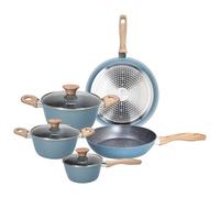 Tognana Skyline, batterie de casseroles et poêles 8 pièces, aluminium, bleu
