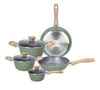 Tognana Stone Sage, batterie de casseroles et casseroles 8 pièces, aluminium, vert