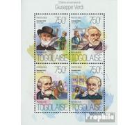 Togo 5461-5464 Feuille Miniature (complète. édition) Neuf avec Gomme Originale ** MNH 2013 Giuseppe Verdi (Timbres pour Les collectionneurs) Musique/Danse