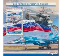 Togo Bloc-Feuillet 1363 (complète. édition) Neuf avec Gomme Originale ** MNH 2016 Russie armée de l'air (Timbres pour Les collectionneurs) Militaire/Chevalier