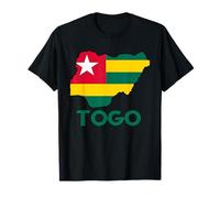 Togo Drapeau Carte Fierté Togolaise Drapeau Togolais Racines Togolaises T-Shirt