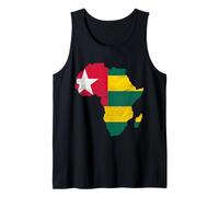 Togo Flag Africa Continent Silhouette Gift Togolese People Débardeur