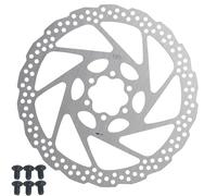 TOGOODS Pour Shimano RT56-180 mm Deore 6 trous de frein à disque de frein VTT Argenté