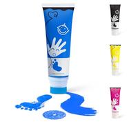 TOGOU2S Kit Empreinte Bebe Avec Attachement Éponge, Non Toxique et Lavable, Convient à la Réalisation D'empreintes de Mains et de Pieds de Bébés, Les Bricolages Familiaux, Cadeau de Noël, Bleu