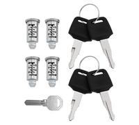 TogtherKings Lot de 4 Antivols Cylindres Argentés,Compatible avec Thule Verrous de Sécurité,Serrure Coffre de Toit,Kit Sécurité Barres de Toit,pour Sécurité Barres de Toit, Coffres et Porte-Vélos