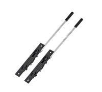 TOGU Lot de 2 boulons encastrés d'extension de 25,4 cm, boulons encastrés pour double porte, utilisés comme outils alternatifs pour serrure de porte française, fixe une variété de portes, noir mat