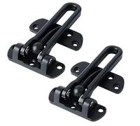 TOGU Lot de 2 solide épaissir loquets de porte de sécurité Guard, portail Swing Barre Porte Guard, fermoir Porte Cadenas antivol pour maison, appartement, hôtel, Motel, Dormitory, brosse Nickel satiné