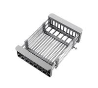 Toguma Supports De Séchage à Vaisselle Extensibles sur L'Évier Panier De Vidange Réglable en Acier Inoxydable Bac De Vidange Organisateur d'Évier De Cuisine Fonctionnel pour Fruits et Légumes (Gris)