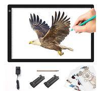 TOHETO A2 Tablette Lumineuse Diamond Painting, Luminosité Variable en Continu Grande boîte Lumineuse Tableau d'affichage pour Tatouage, Animation, Croquis, avec 2 Clips, Adaptateur 12V2A (60x40cm)