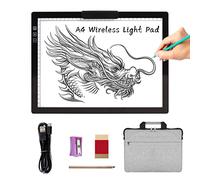 TOHETO A4 Rechargeable Tablette Lumineuse Diamond Painting avec Sac, Support Innovant et clip supérieur,Table Lumineuse Dessin, Uminosité Réglable Tableau Tumineux,LED Tables à Dessin Lumineuse(Noir)