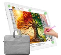 TOHETO A4 Tableau lumineux avec sac pour peinture diamant, bloc lumineux magnétique super lumineux avec boutons latéraux, boîte lumineuse pour traçage et dessin, table lumineuse filaire pour croquis