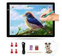 TOHETO A4 Tablette Lumineuse Diamond Painting, Magnétique Table Lumineuse Dessin, Uminosité Réglable Tableau Tumineux, LED Tables à Dessin Lumineuse pour Tatouage, Animation, Croquis, Peinture Diamant