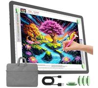 TOHETO Bloc lumineux A4 rechargeable avec sac de transport pour peinture au diamant, boîte lumineuse ultra lumineuse pour le dessin, boîte lumineuse sans fil pour le traçage et le dessin, tableau