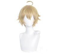 Tohma Cosplay Perruque Jeu Genshin Impact Tohma Clair de Queue de Queue de Queue de Cheval Peluca Anime Halloween Party Carnival Rôle Play Wigs