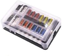 TOHUBE Boîte à fusibles 12v Étanche Boîte à fusibles avec Indicateur LED et Couvercle de Protection 12V-24V pour Voiture Bateau Camion