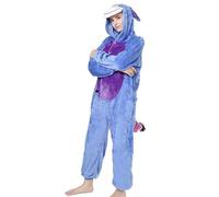 TOHYOZIJ Pyjama unisex pour adulte, en peluche, déguisement animal en une pièce, costume de Halloween ou de carnaval, vêtements de nuit, Âne, M
