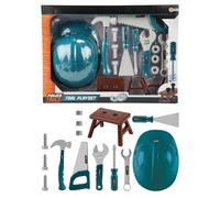 Toi Jouets Puissance Tools Ensemble D'Outils Avec Casque de Chantier 14teilig
