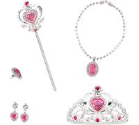 Toi-Toys 12853A - Princess Friends Set de bijoux - Princesse (6 pièces) Tiara Chaîne Baguette Boucles d'oreilles Cœur