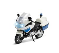 Toi-Toys 29654B Moto de Police 1:20 avec lumière et Son, modèle de Moto de Police, Blanc