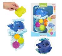 Toi-Toys 71222A - Little Stars - Moulin à eau avec ventouse pour baignoire bébé Baleine Jouets pour tout-petits