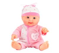 TOI-TOYS Poupée bébé fille 23 cm en vinyle avec chapeau et ensemble