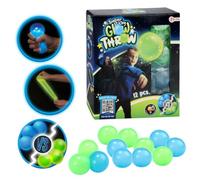 Toi-Toys Boules Collantes Glow in The Dark Set Bleu et Vert - Esemble de 12 pièces Boule Fluorescente de Jeux Lance-Balles Jeu de Balle l'extérieur et l'intérieur a partir de 3 Ans