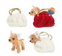 Toi-Toys Chien en peluche Chihuahua dans un sac à main à paillettes