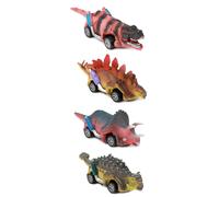 Toi-Toys Dinosaurus speelgoedauto's met terugtrekmotor in 4-delige set - modelau