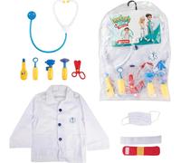 Toi-Toys - Ensemble de déguisement de docteur avec veste et accessoires (10 pièces) pour enfants Déguisement de médecin