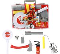 Toi-Toys - FIRE FIGHTER grand set de pompiers (8 pièces) Jouet Enfants Set de jeu valise Walkie-Talkie