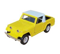 Toi-Toys Jeep Jeepster Commando 1967 Voiture miniature en métal avec retrait Modèle de voiture jouet 4 variantes 50 (jaune)