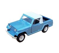 Toi-Toys Jeep Jeepster Commando 1967 Voiture miniature en métal avec retrait Modèle de voiture jouet 4 variantes 50 (bleu clair métallisé)