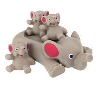 Toi-Toys jouets de bain éléphants 4 pièces gris/rose Gris G