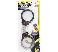 TOI-TOYS Menottes police en métal pour enfants 28 cm Argent
