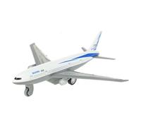 Toi-Toys Metal airplane pullback white 14 x 13 cm