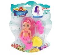Toi-Toys poupée sirène avec peignes rose 12 cm Rose G