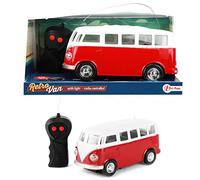 Toi-Toys- R/c Retro Van avec Lumière Rouge Exclusive Battery Figurine, 25256A, Multicolore