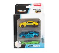 Toi-Toys raceauto speelgoed set - klassieke rally auto's - 3 stuks