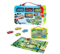 Toi-Toys - Turbo Racers Coffret de collection avec 4 voitures de rallye Véhicules Voitures de course Jouets d'enfants Garçons