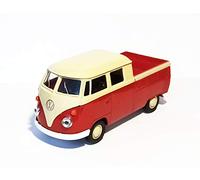 Toi-Toys Volkswagen T1 Double cabine Pick UP 12 cm VW Modèle de voiture jouet en métal 3 couleurs 77 (rouge)