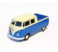 Toi-Toys Volkswagen T1 Double cabine Pick UP 12 cm VW Modèle de voiture jouet en métal 3 couleurs 77 (bleu)