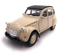 Toi-Toys Welly Voiture Miniature Citroën 2CV « Duck », modèle Vintage à l'échelle 1:39 / L 12 cm, Beige, fermée