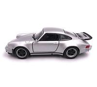 Toi-Toys Welly Voiture Miniature Porsche 911 Turbo 930, Voiture de Sport Classique, échelle 1:39 / L 12 cm, Couleur Argent