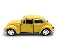 Toi-Toys Welly, Voiture Miniature VW Volkswagen Beetle à l'échelle 1:39 / L 12 cm, Jaune