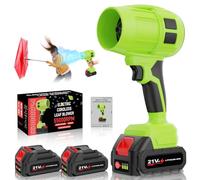 Toieue Souffleur de feuilles sans fil avec batterie, souffleur turbo jet, 55 000 tr/min, 2 batteries 4,0 Ah pour l'entretien de la pelouse, la terrasse, le soufflage de feuilles, soufflage de neige