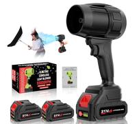 Toieue Souffleur de feuilles sans fil avec batterie, souffleur turbo jet, 55 000 tr/min, 2 batteries 4,0 Ah pour l'entretien de la pelouse, la terrasse, le soufflage de feuilles, soufflage de neige
